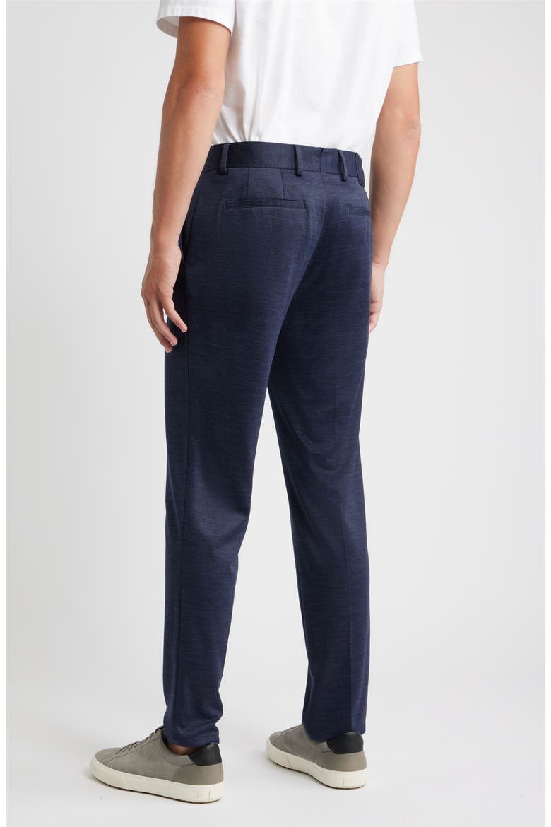 Flat Front Knit Wool Blend Chinos, Alternate, color, NAVY