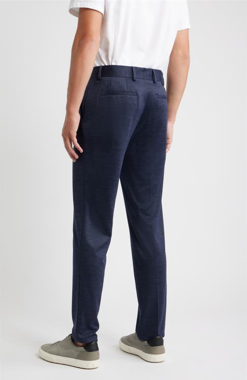 Bugatchi Flat Front Knit Wool Blend Chinos In Blue
