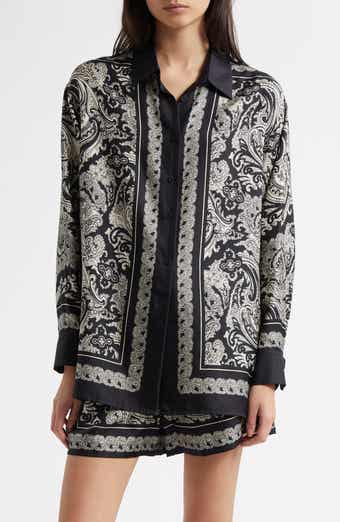 Nili Lotan Alfie Print Silk Shirt