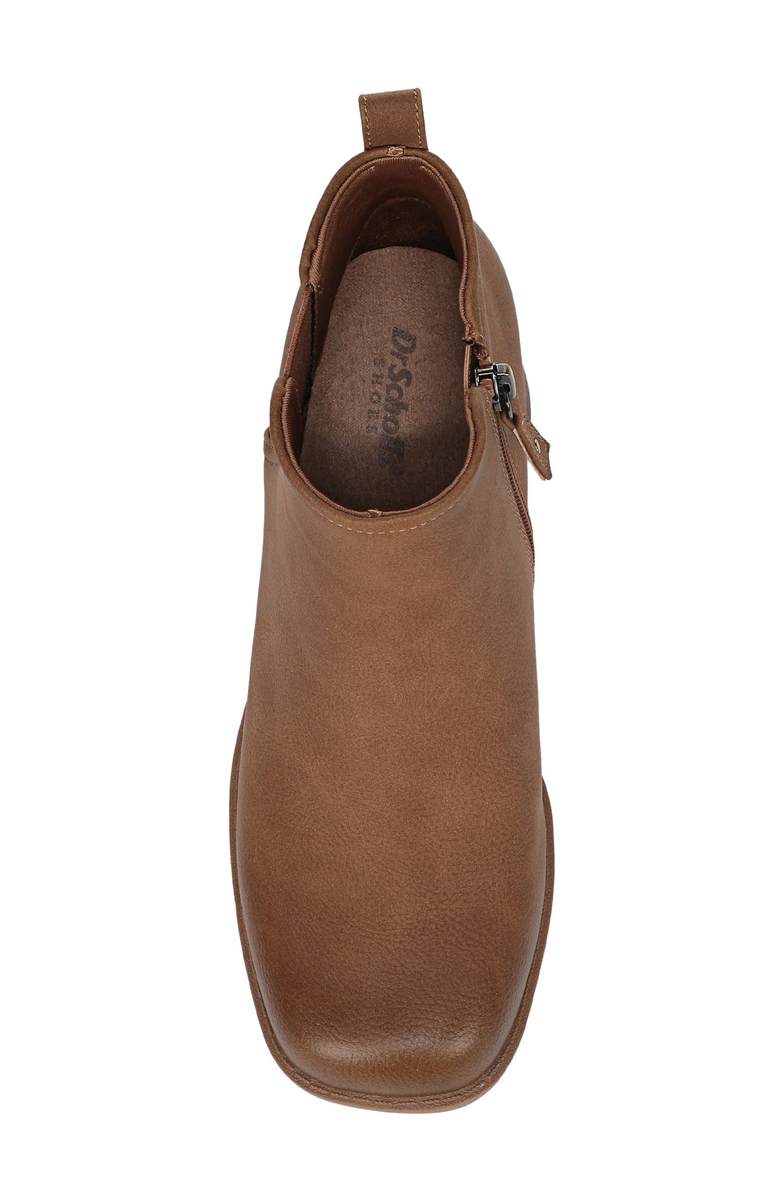 Joplin Faux Leather Chelsea Bootie, Alternate, color, DARK TAN FAUX LEATHER