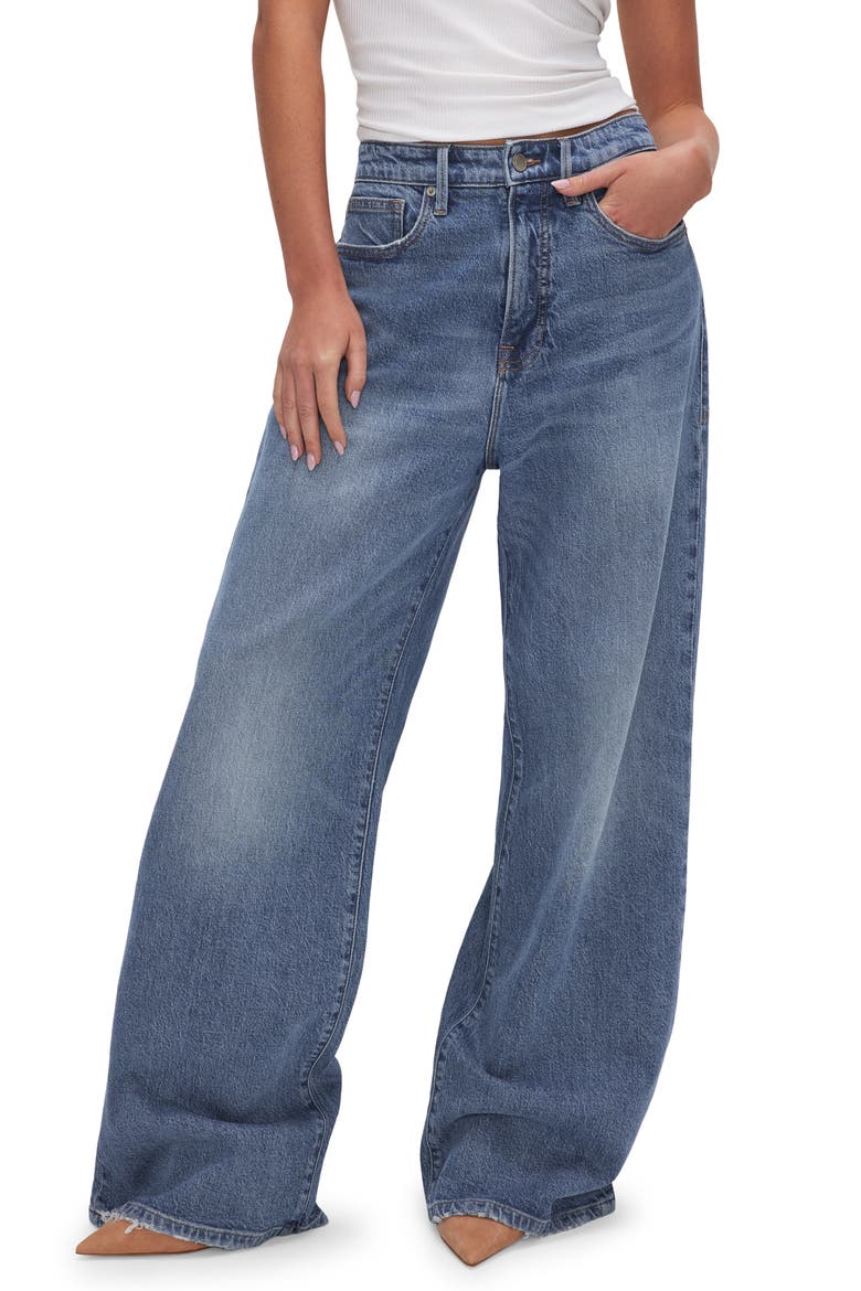 Good Ease High Waist Wide Leg Jeans, Main, color, INDIGO575