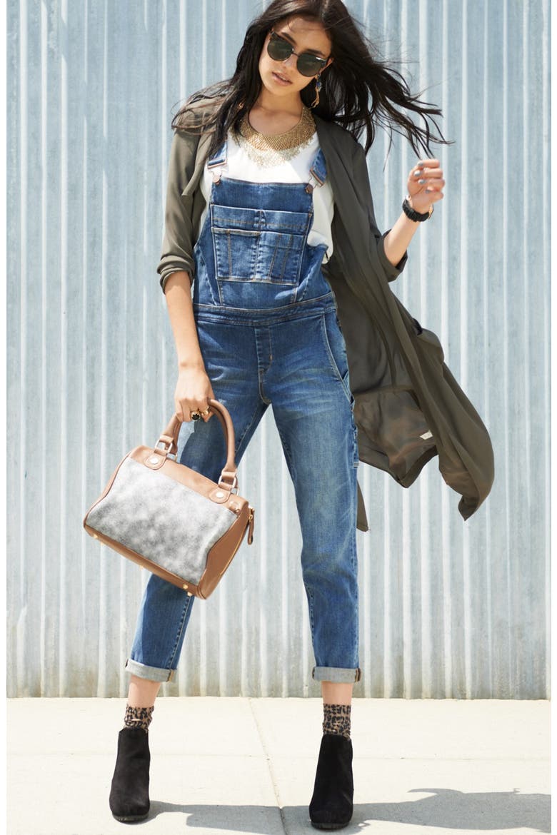 Denim Overalls, Alternate, color, BLUE