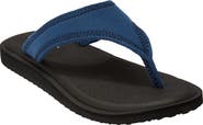 Comfortview The Sylvia Stretch Fabric Soft Footbed Thong Slip On Sandal