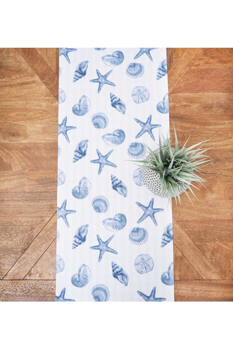 Calming Seas Table Runner, 14" x 72", Alternate, color, Blue