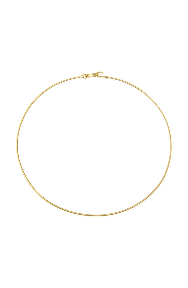 BY ADINA EDEN Solid Thin Wire Choker Necklace, Main, color, Gold