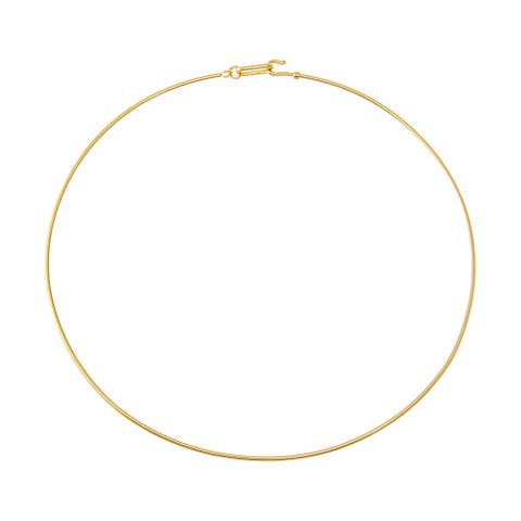 Solid Thin Wire Choker Necklace