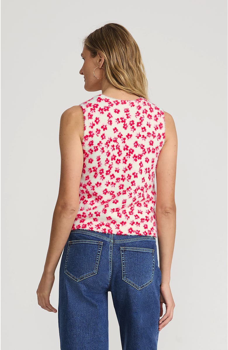 Lands
 End Fine Gauge Eyelash Printed Sleeveless Sweater, Alternate, color, 
