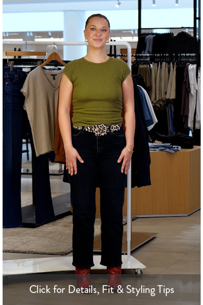 Cap Sleeve Stretch Cotton & Modal Rib T-Shirt video