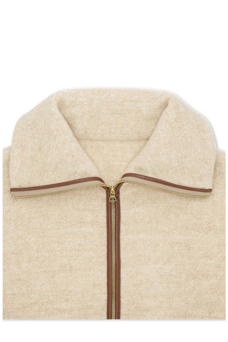 Teddy Cashmere Silk Jacket, Alternate, color, Cream