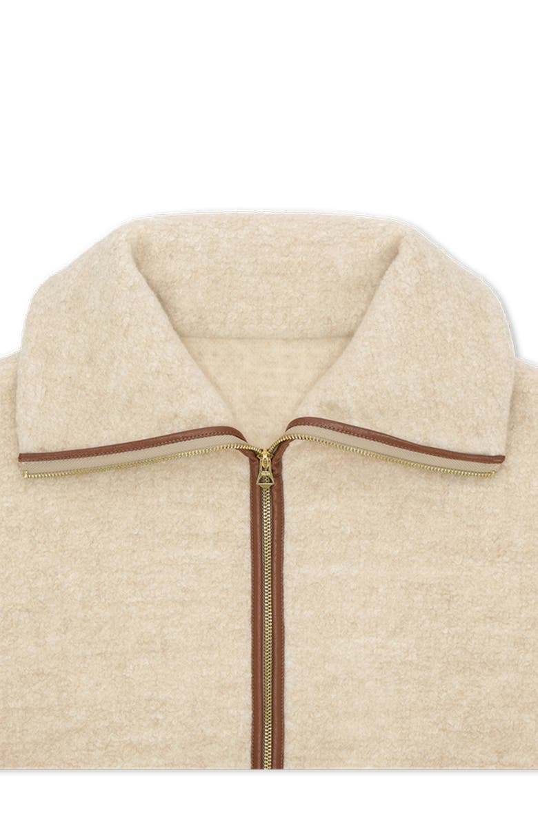 Fortela Teddy Cashmere Silk Jacket, Alternate, color, Cream