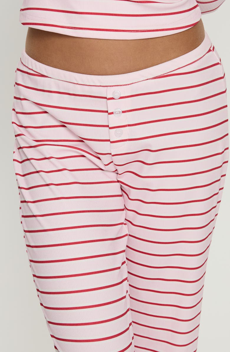 Princess Polly Slumber Party Rib Stripe Pajama Pants, Alternate, color,