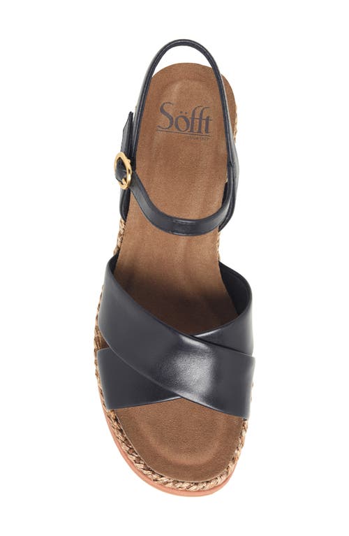 Söfft Diana Espadrille Platform Wedge Sandal In Black
