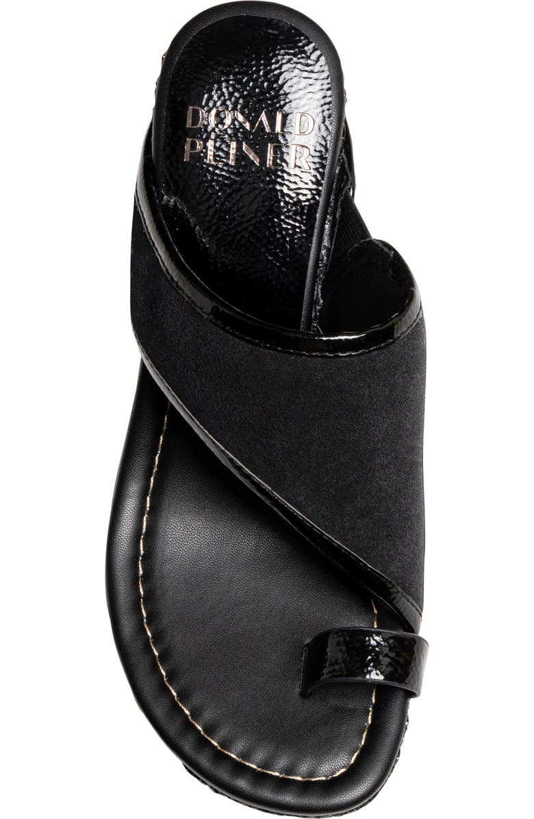 Donald Pliner Gyer Leather Wedge Sandal, Alternate, color, Black
