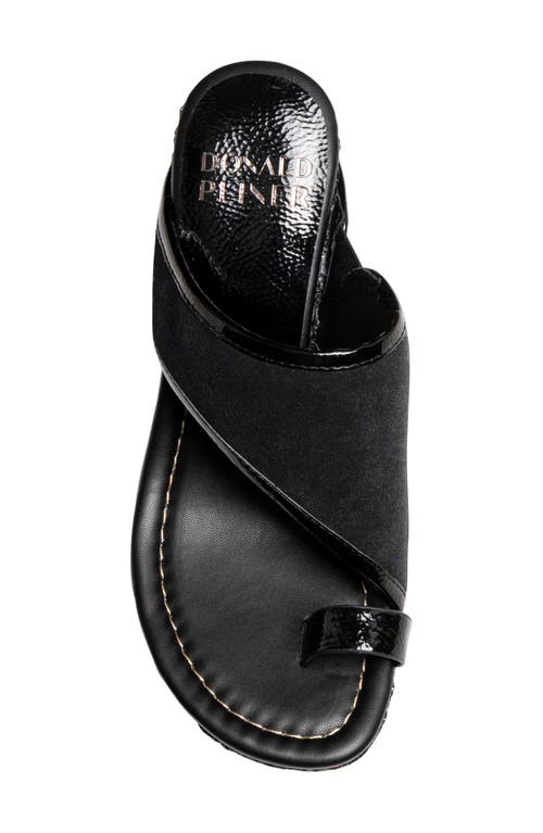 Donald Pliner Gyer Leather Wedge Sandal In Black