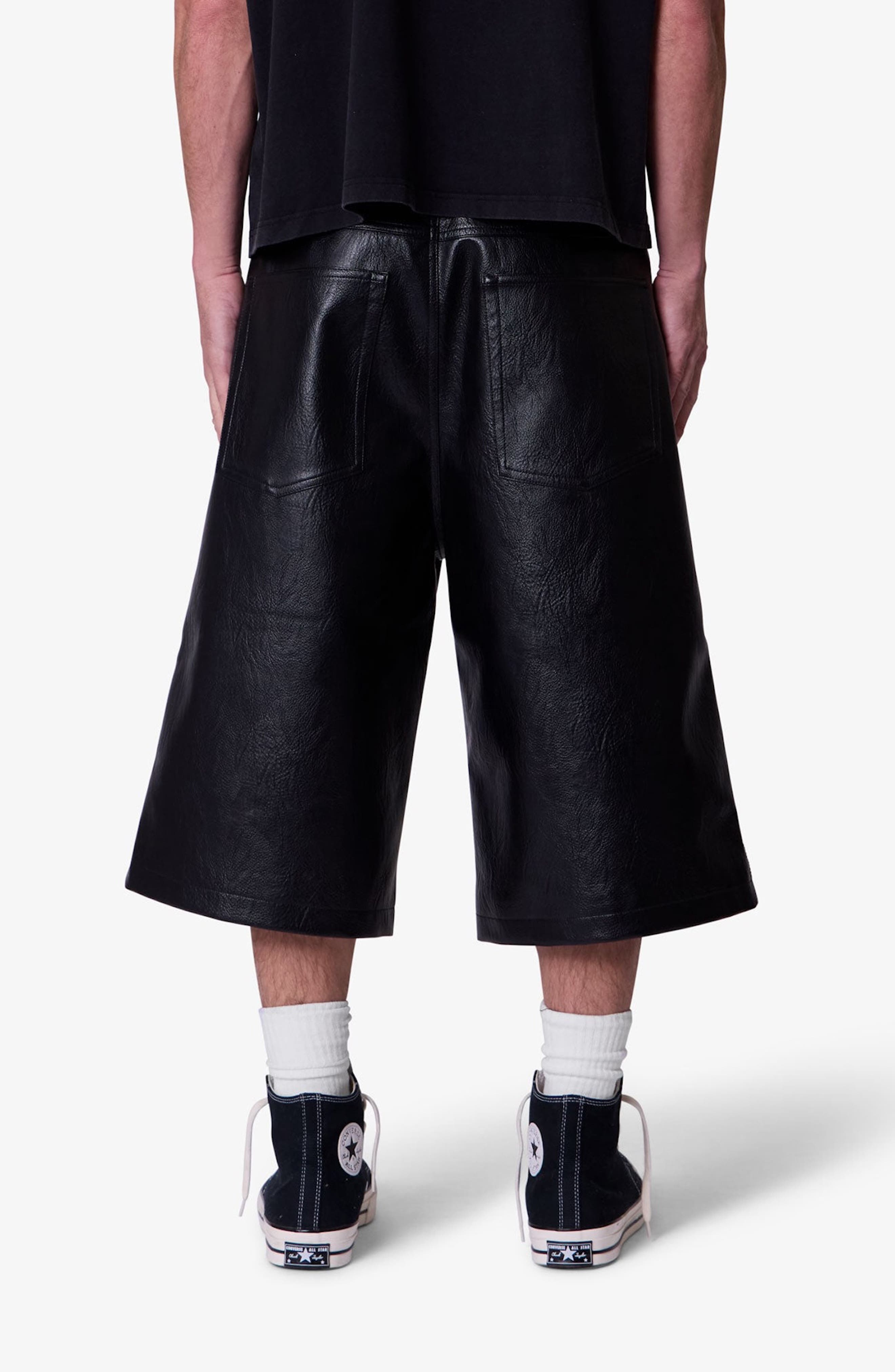 Raw Ultra Baggy Faux Leather Shorts (Men) | Nordstrom