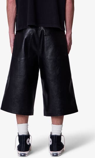 Raw Ultra Baggy Faux Leather Shorts