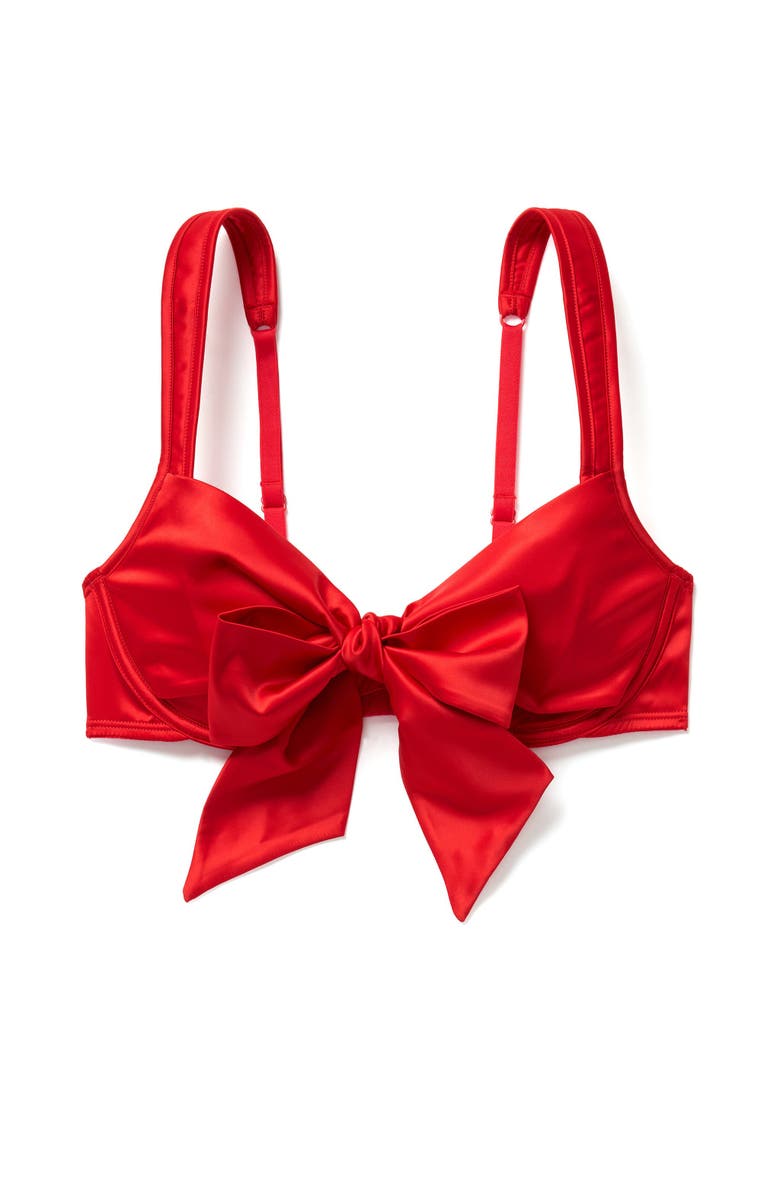 Adore Me Gynger Unlined Quarter Cup Bra, Alternate, color, Dark Red