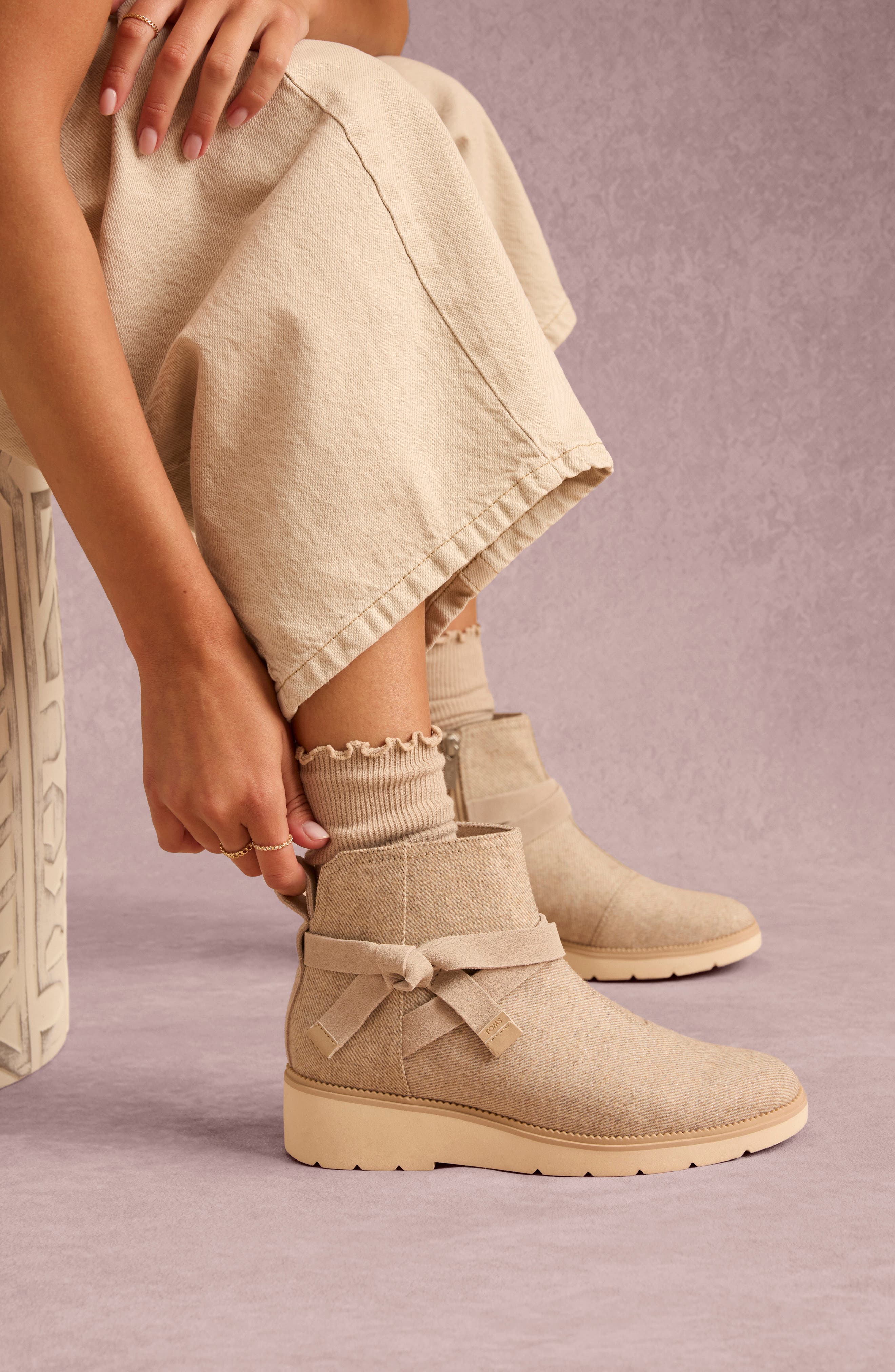 Water-Resistant Bootie, Alternate, color, NATURAL