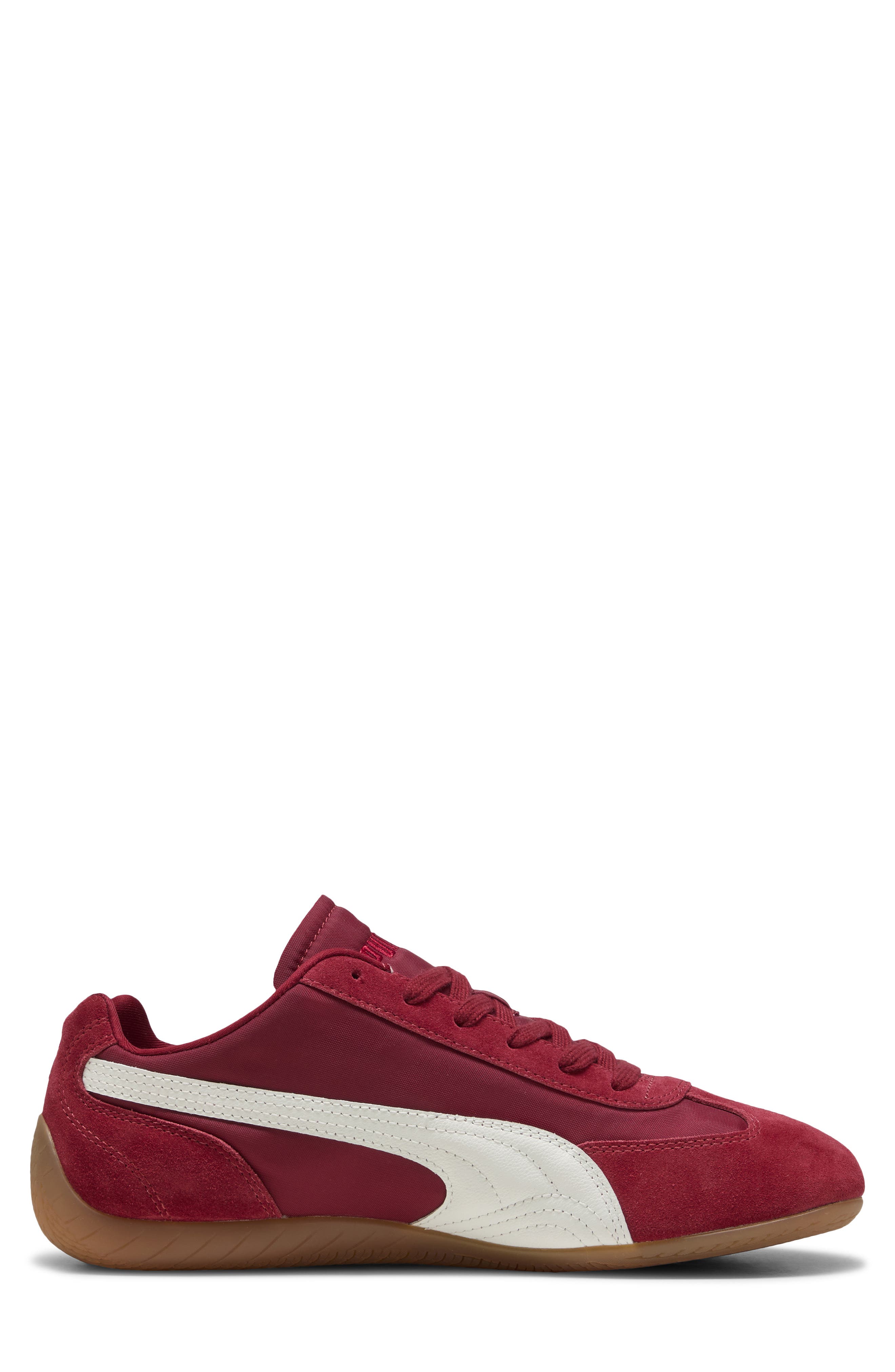 PUMA Speedcat Nylon Sneaker, Alternate, color, Dark Crimson/ Puma White