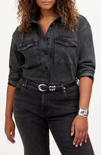 Madewell Stretch Denim Button-up Shirt In Chamberlain Wash