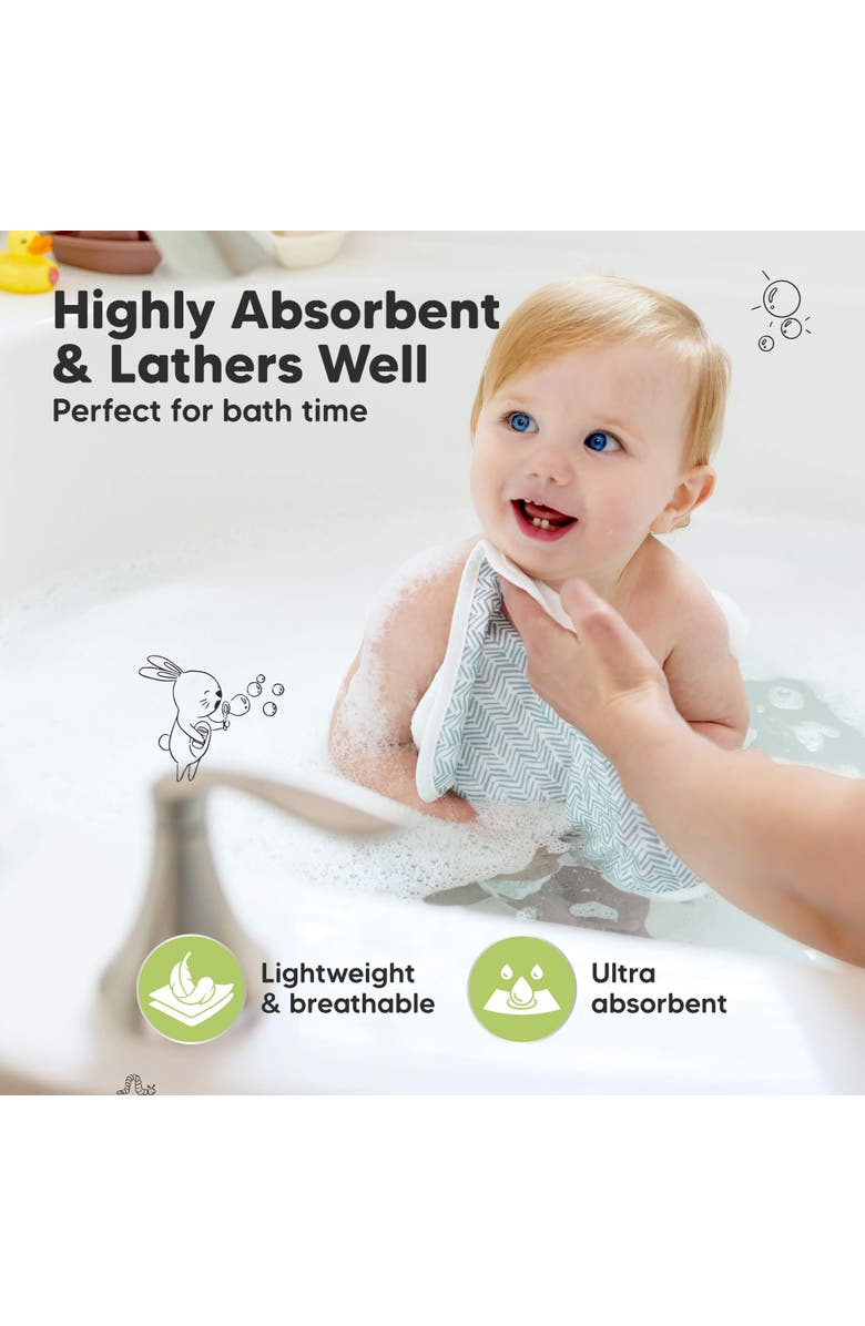 KeaBabies 6-Pack Cami Baby Washcloths, Alternate, color, Nordic