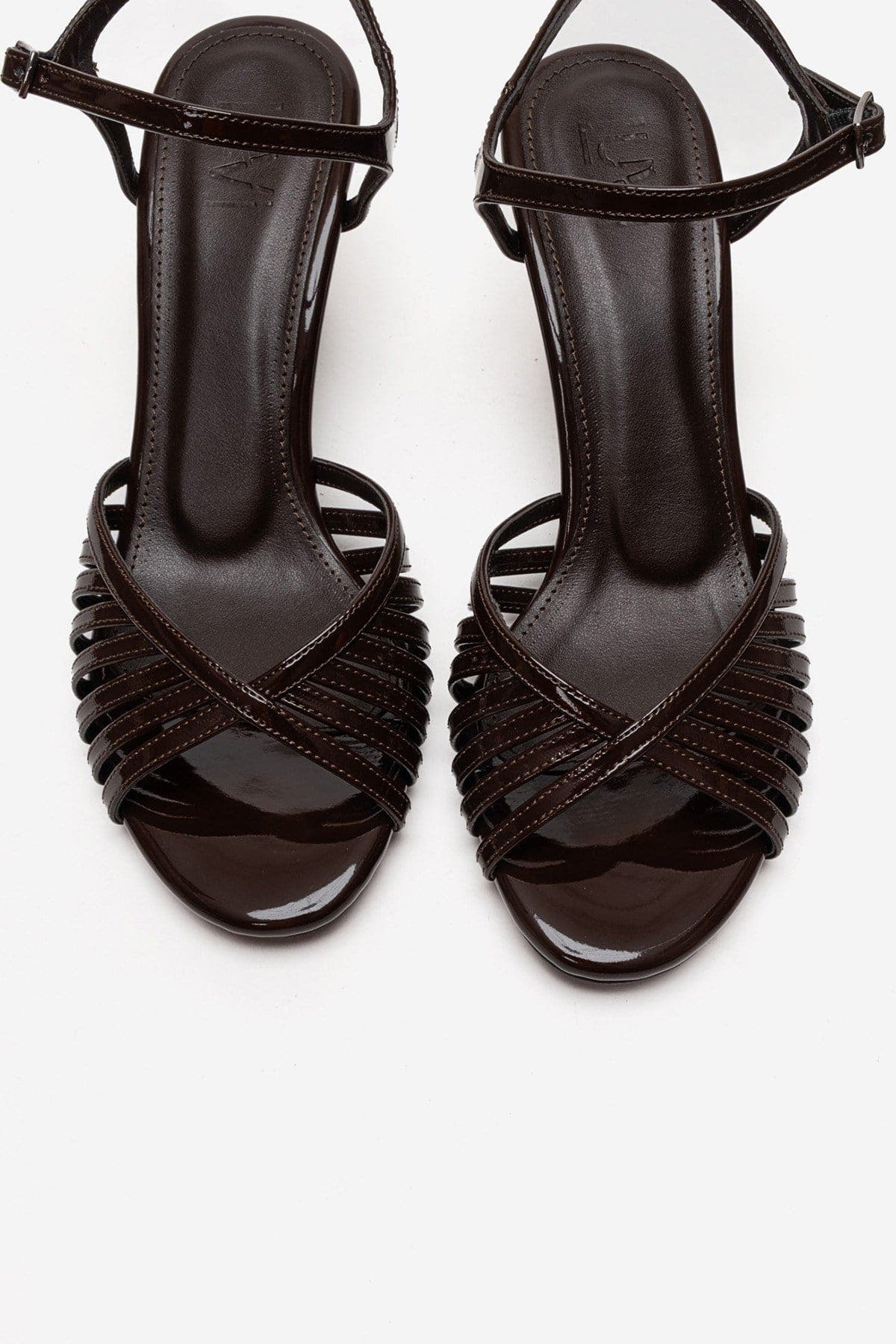 Danica Stiletto Sandal, Alternate, color, Brown Patent