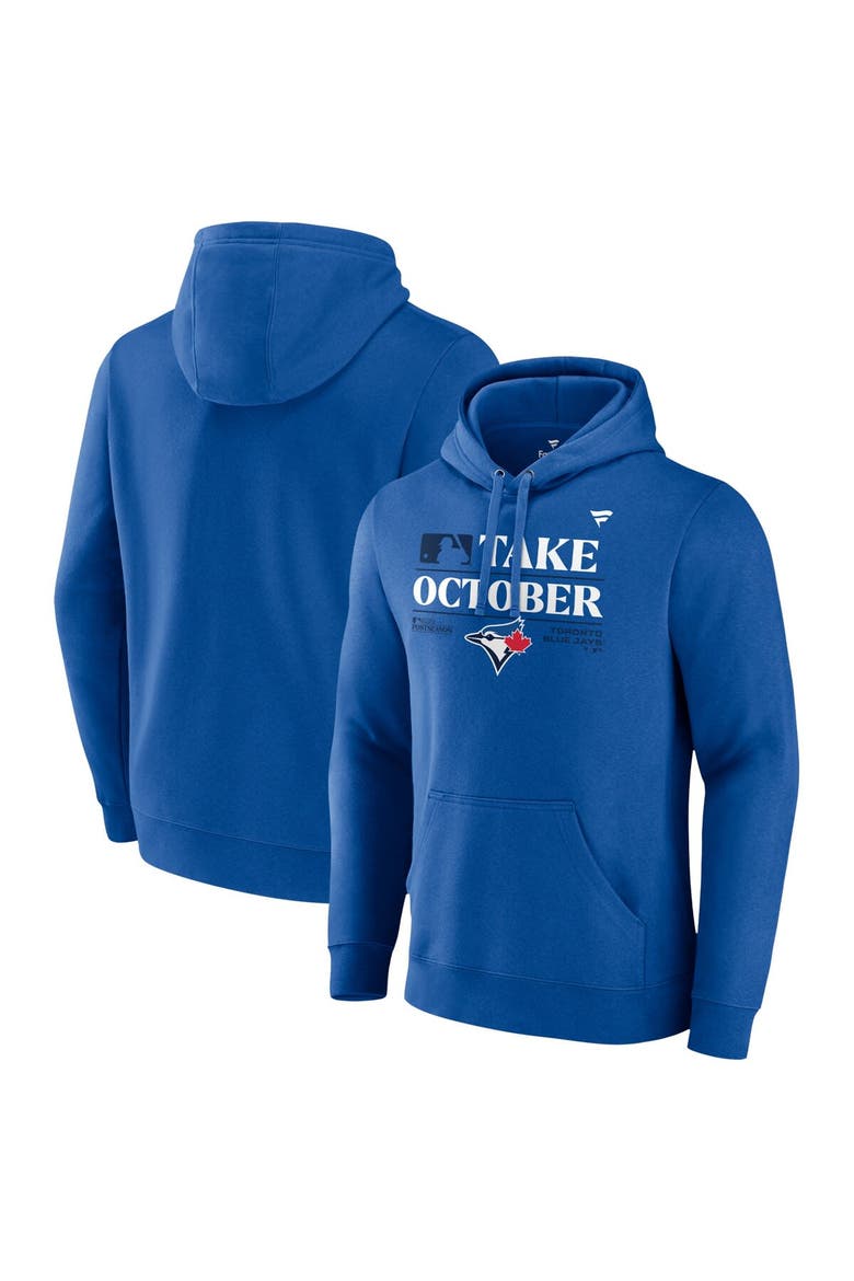 Men's Fanatics Branded  Royal Toronto Blue Jays 2023 Postseason Locker Room Pullover Hoodie, Main, color, Royal