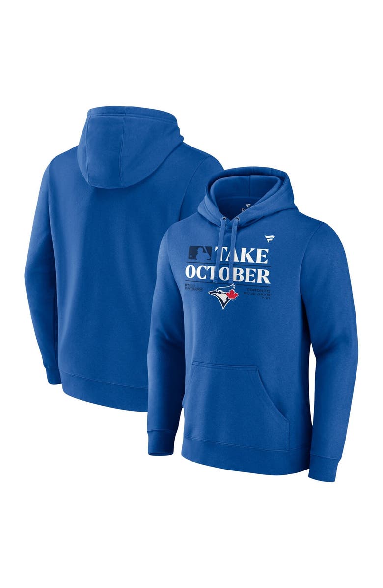 FANATICS Men's Fanatics Branded Royal Toronto Blue Jays 2023 Postseason Locker Room Pullover Hoodie, Main, color,