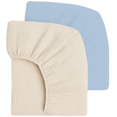Muslin Fitted Crib Sheets, 2 Pack