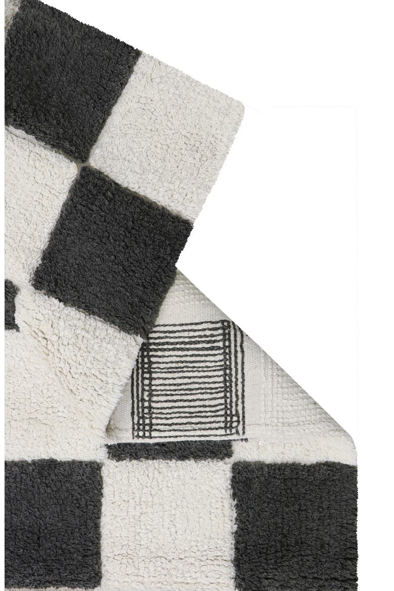 Tiles Washable Cotton Blend Rug, Alternate, color, GREY