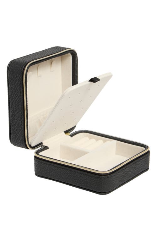 Nordstrom Square Zip Jewelry Box In Black Pebble