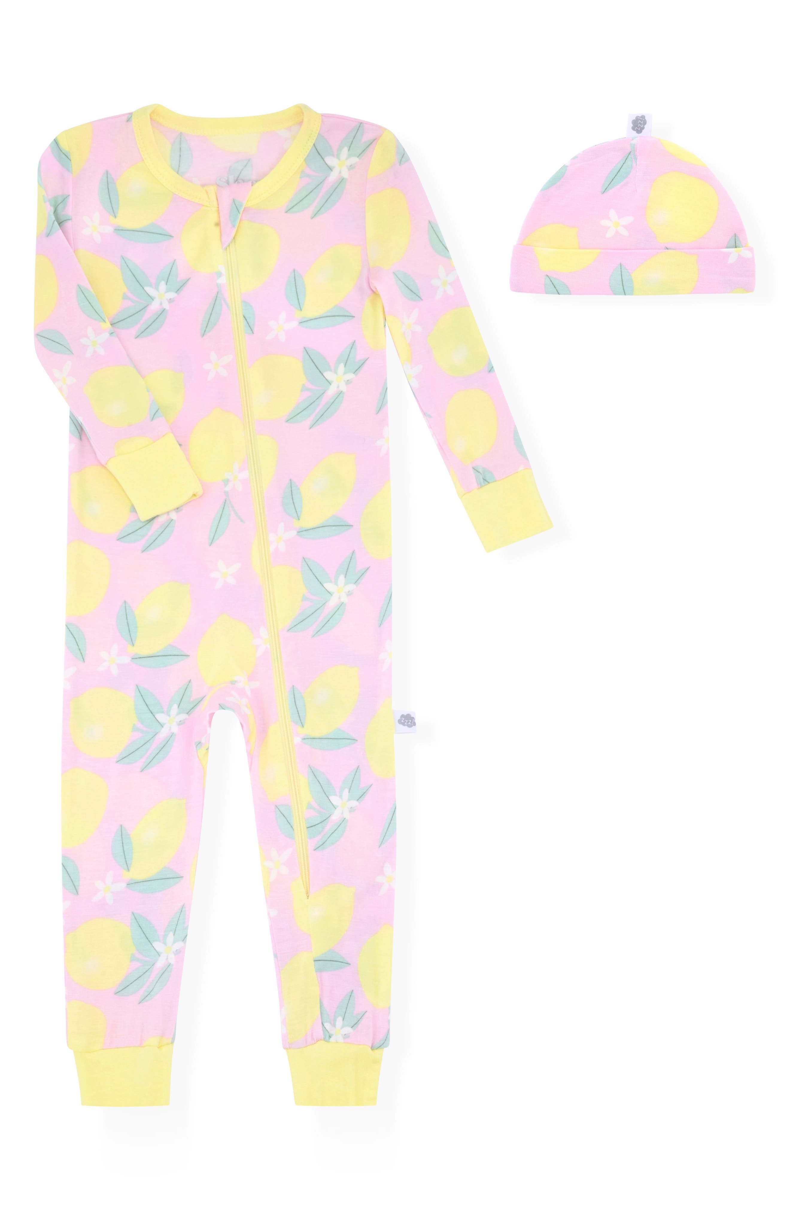 SLEEP ON IT Print Romper & Hat Set