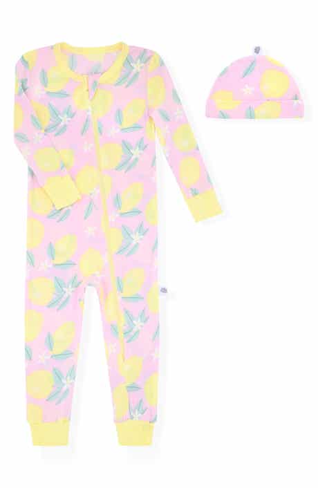 SLEEP ON IT Print Romper & Hat Set
