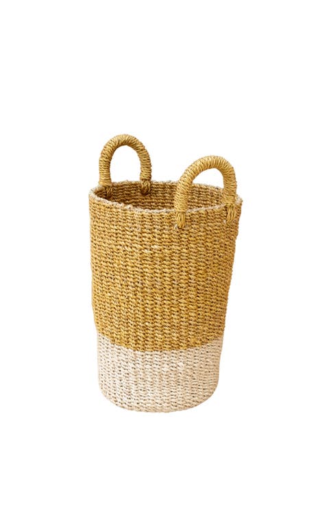 Cylinder Vase Basket with Handles
