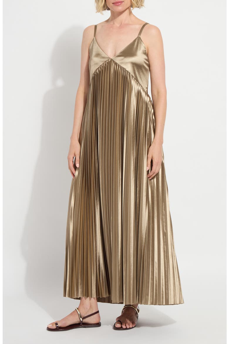 Lauren Pleated Maxi Dress & Bag, Main, color, CELADON