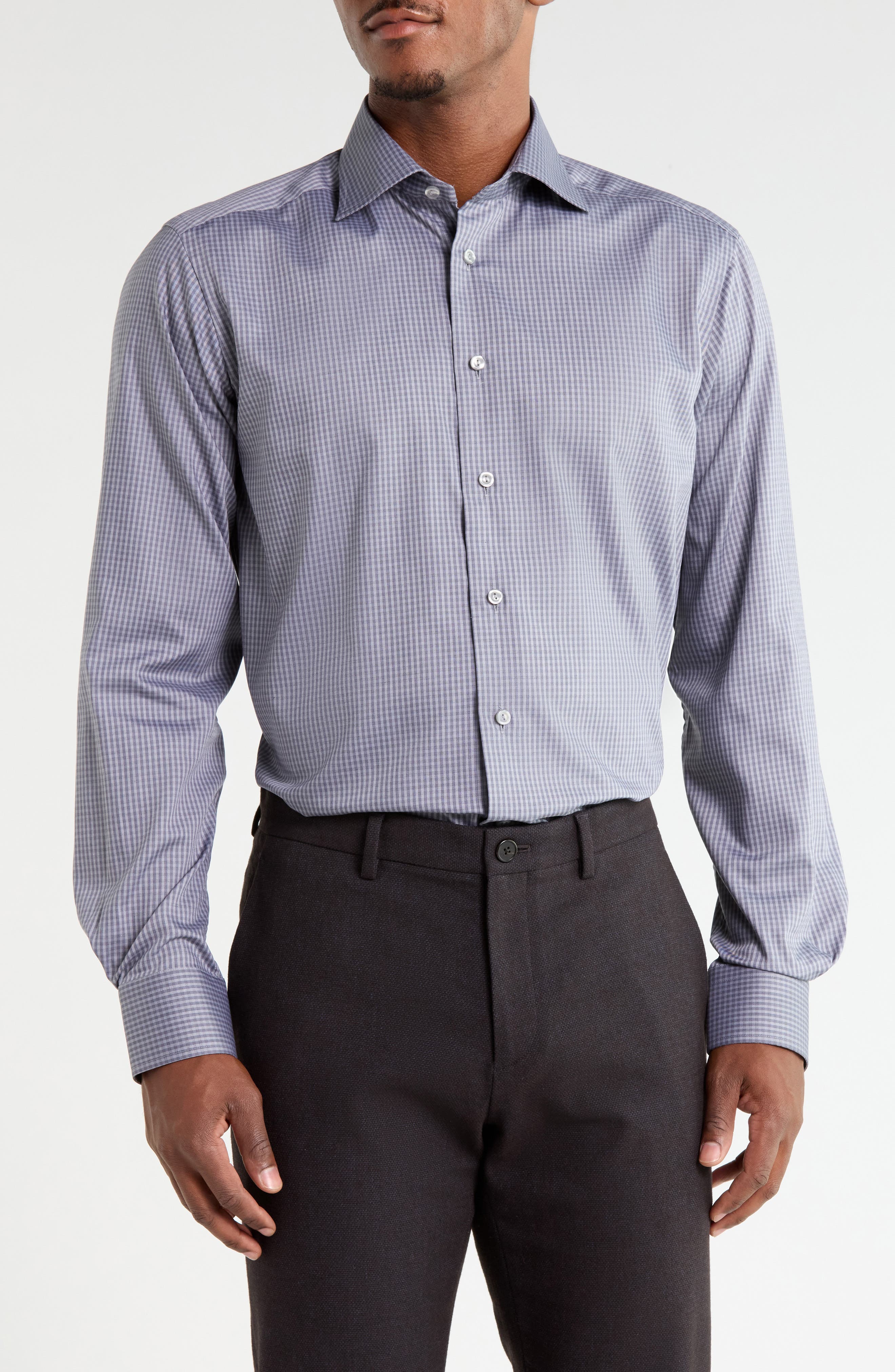 Contemporary Fit Check Twill Shirt