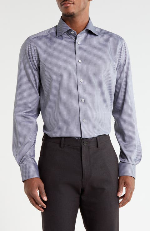 Contemporary Fit Check Twill Shirt