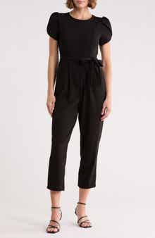 Calvin Klein Tulip Sleeve Belted Jumpsuit