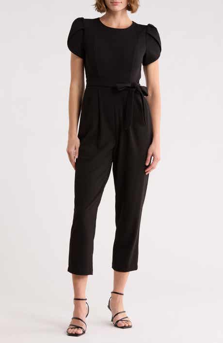 Calvin Klein Tulip Sleeve Belted Jumpsuit