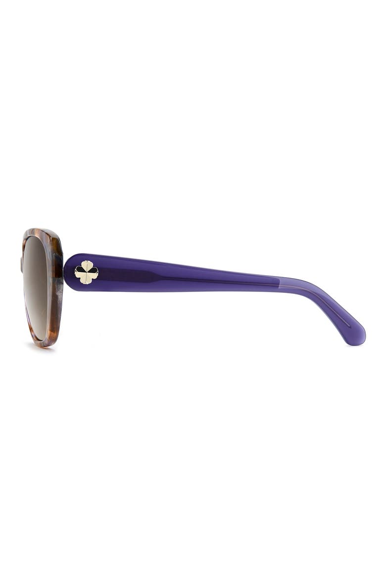 jalisa 56mm gradient polarized butterfly sunglasses, Alternate, color, HAVANA MULTICOLOR/ BROWN SF PZ