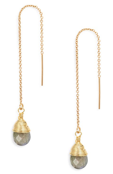 Georgia Semiprecious Stone Threader Earrings