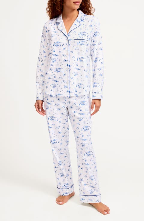 Chalet Brushed Cotton Twill Pajamas