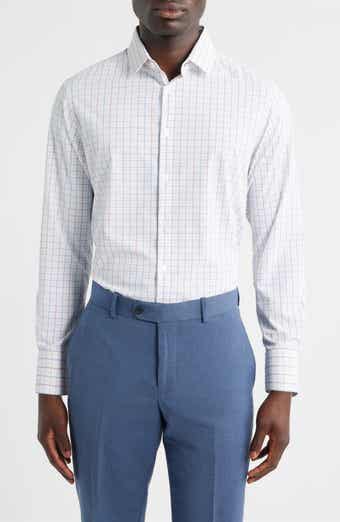 Leeward Trim Fit Plaid Performance Button-Up Shirt