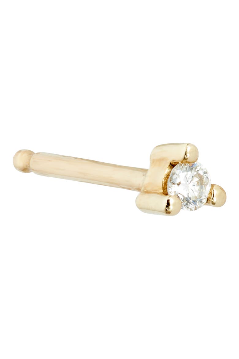 Diamond Dot Stud Earring, Alternate, color, YELLOW GOLD/ DIAMOND