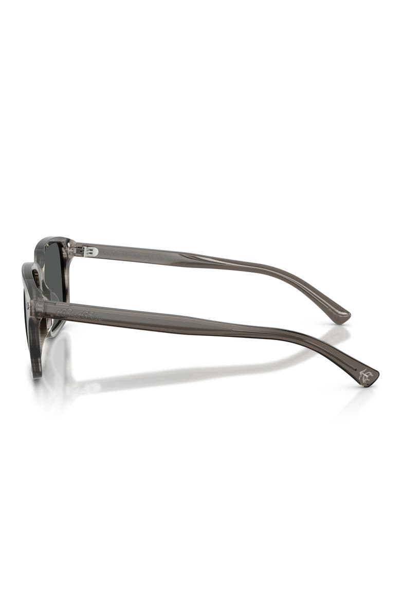 57mm Rectangular Sunglasses, Alternate, color, GREY / SOLID DARK GREY