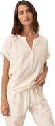 Pact Organic Cotton Coastal Double Gauze Short Sleeve Popover