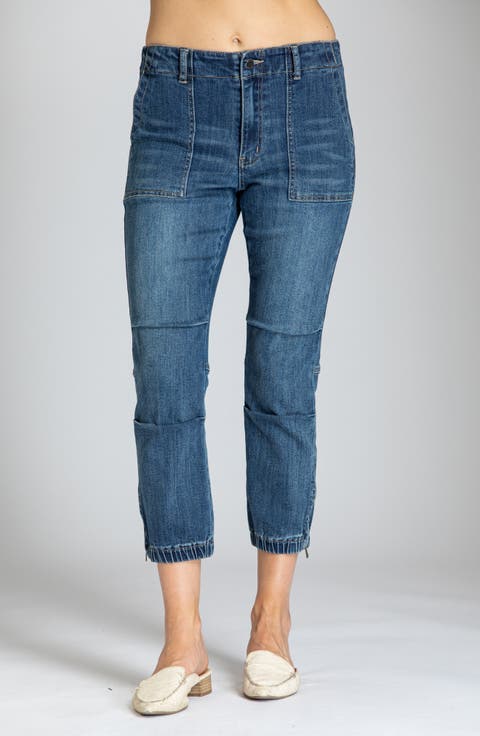 Crop Utility Denim Joggers