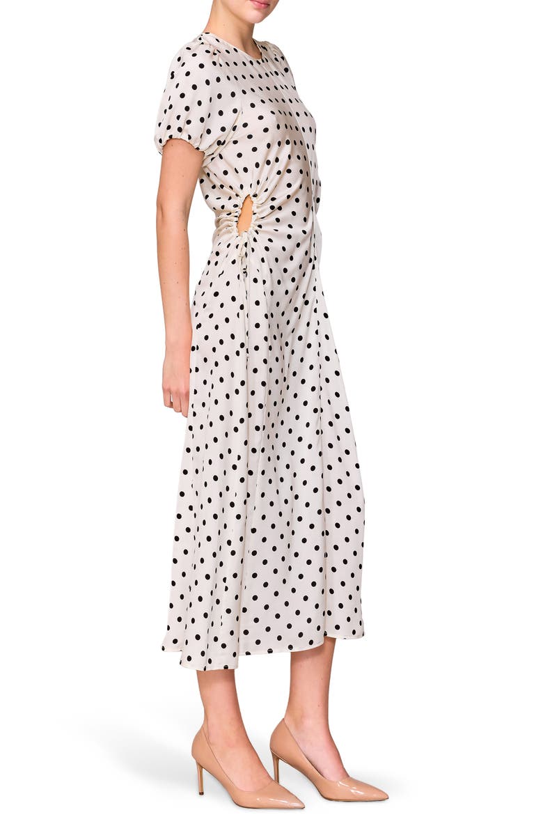 MELLODAY Bubble Sleeve Midi Dress, Alternate, color, 