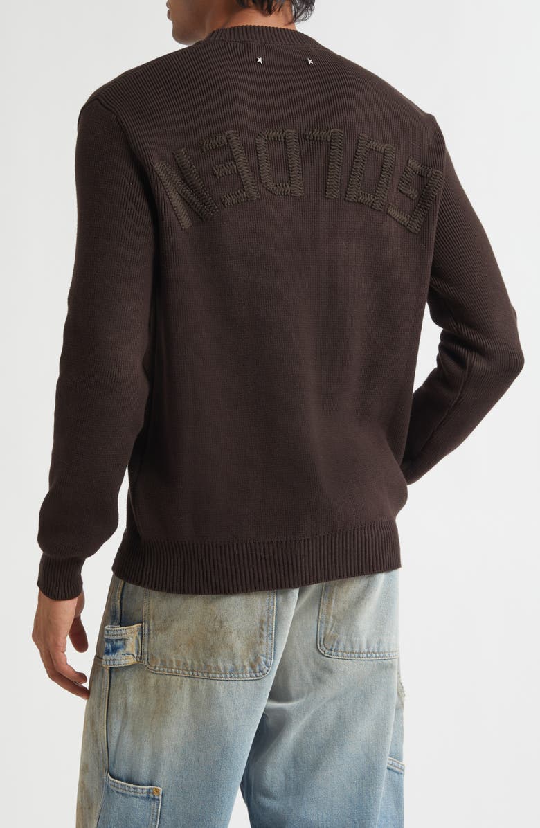 Golden Goose Journey Crewneck Sweater, Alternate, color, Black Coffee