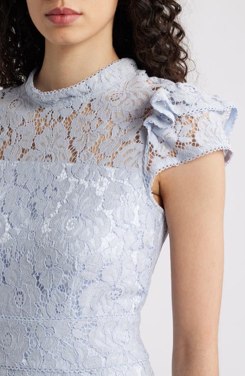 Chelsea28 Ruffle Cap Sleeve Lace Cocktail Dress In Blue Halogen